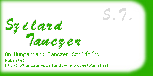 szilard tanczer business card